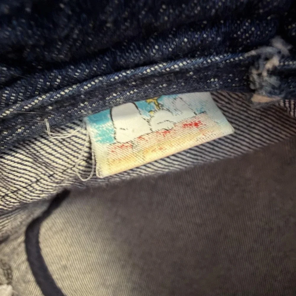 Vintage 90s/y2k Snoopy‎ Peanuts Blue Denim bucket hat